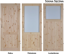 drzwi drewniane sosnowe, wewnętrzne, kornik Duo sosna sęczna, Drewbar, Bydgoszcz