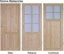 drzwi drewniane sosnowe, wewnętrzne, kornik Duo Szpros sosna bezsęczna, Drewbar, Bydgoszcz